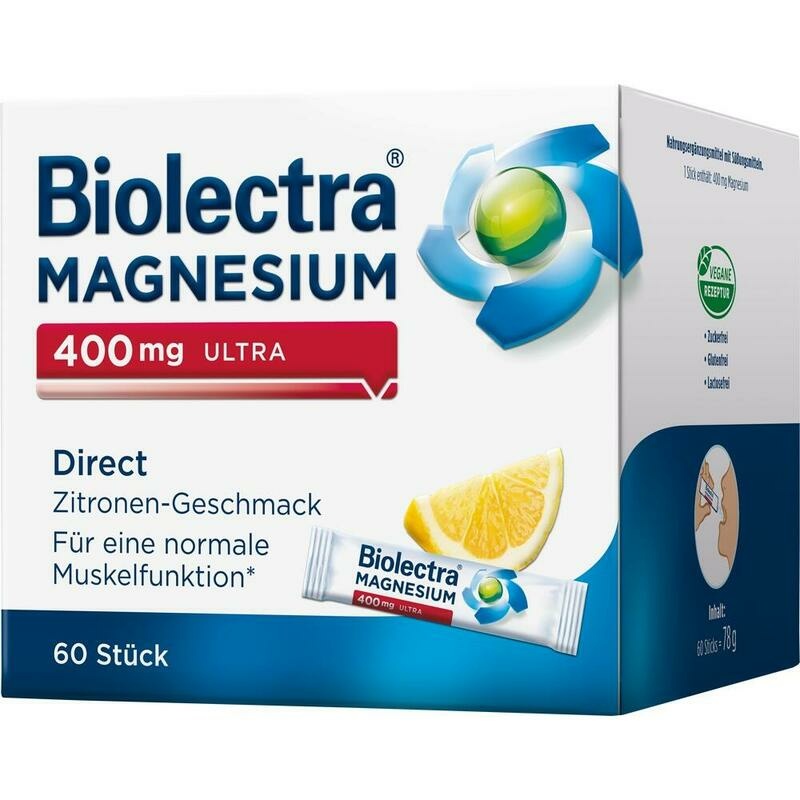 BIOLECTRA Magnesium 400 mg ultra Direct Zitrone