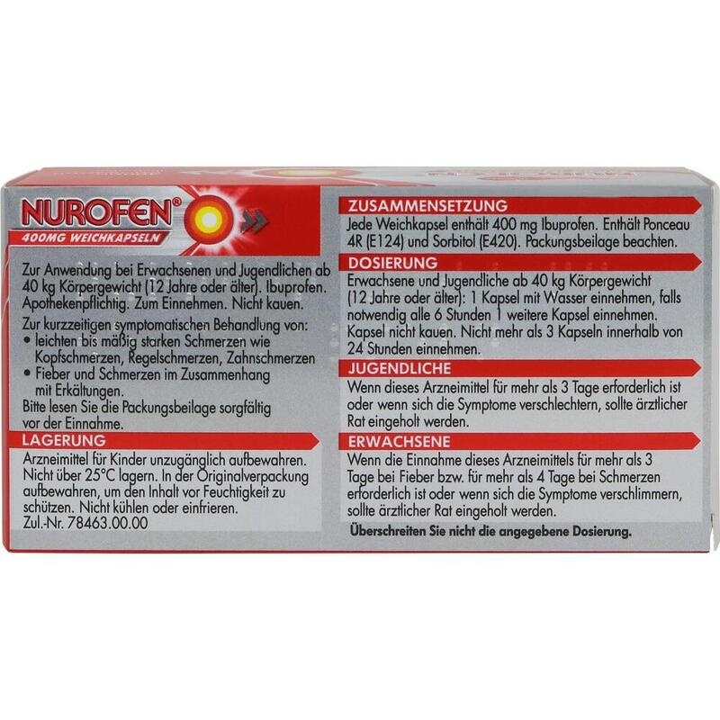 NUROFEN 400 mg Weichkapseln